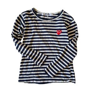 Play Commes des Garcons striped navy and white long sleeve top